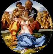 Michelangelo Buonarroti The Holy Family with the infant St. John the Baptist Spain oil painting artist